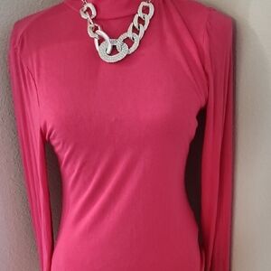 Endless Rose Vibrant Pink Long Sleeve Top